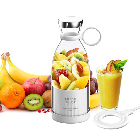 Portable Mini Speed Juicer Blender 350ml | Rechargeable Juicer with 6 Blades in White/Pink Colors Portable Mini Speed Juicer Blender 350ml | Rechargeable Juicer with 6 Blades in White/Pink Colors