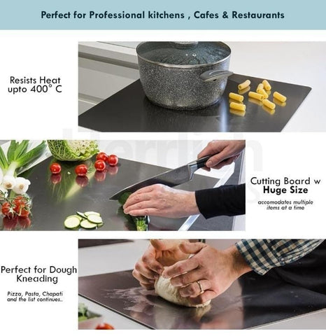 Food-grade stainless steel cutting board (Large size) Food-grade stainless steel cutting board (Large size)
