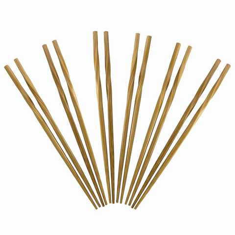 5-Pair Set Natural Bamboo Reusable Chopsticks 5-Pair Set Natural Bamboo Reusable Chopsticks