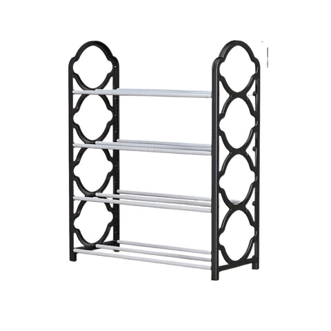 4-Layer Stainless Steel Shoe Rack Durable & Stylish