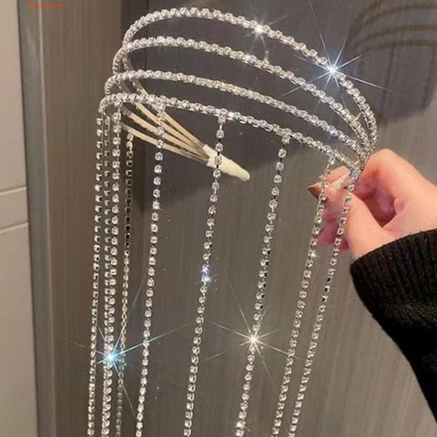 Rhinestone Tassel Headband