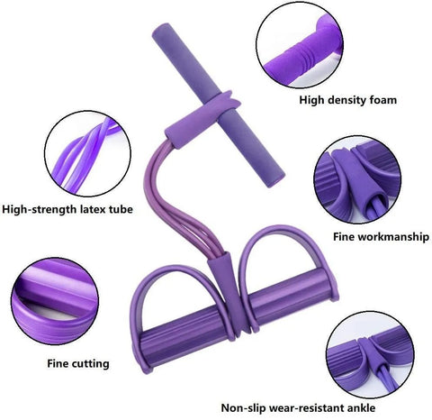 Tummy Trimmer - Foot Pedal Elastic Resistance Band (Random Color)
