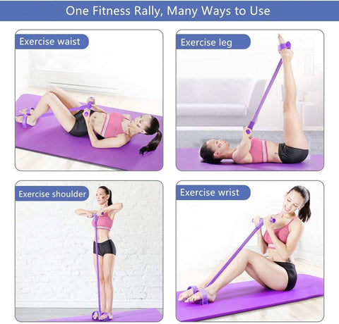 Tummy Trimmer - Foot Pedal Elastic Resistance Band (Random Color)