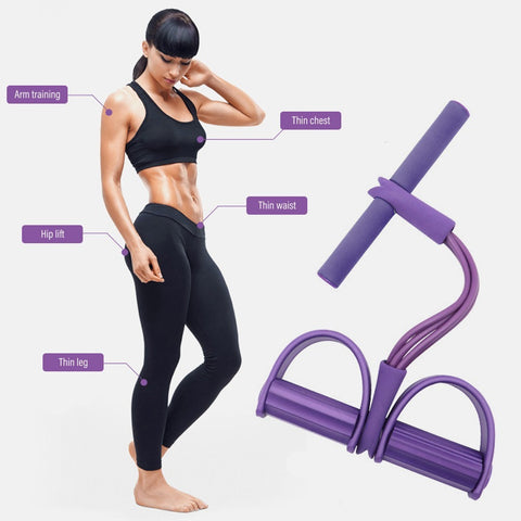 Tummy Trimmer - Foot Pedal Elastic Resistance Band (Random Color)