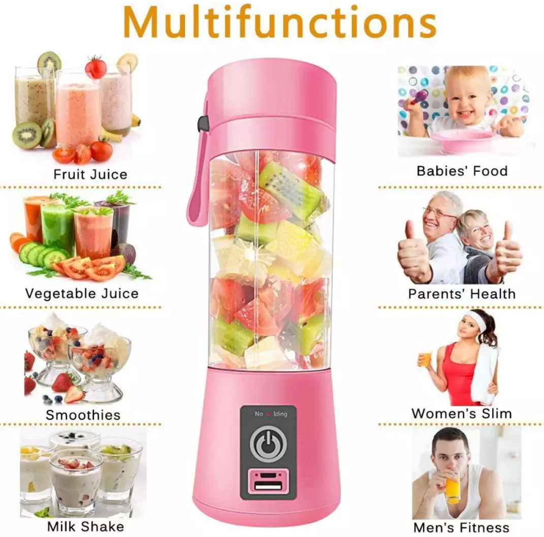 USB Rechargeable Portable Electric Juicer Blender Mixer