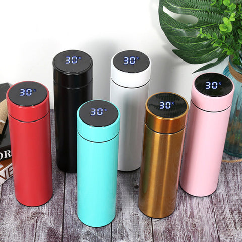 Professional Temperature Sensor Vacuum Bottle LED Hot And Cold Water Bottle