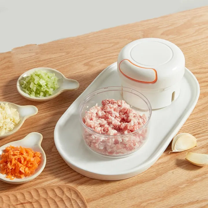 Mini Food Chopper Vegetable Cutter/Chopper Food Crusher Hand Pulled Sp –  Dware Online