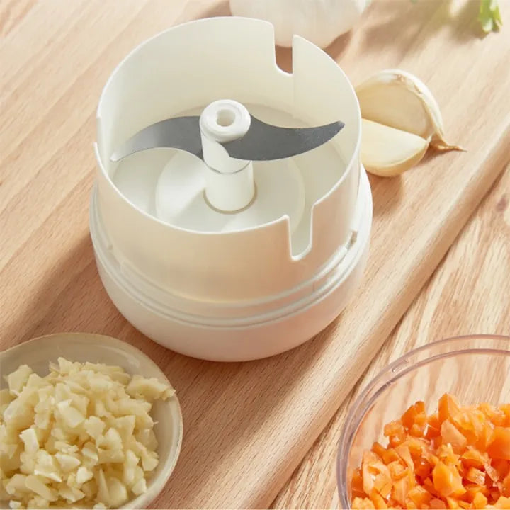 Mini Garlic Chopper Manual Fruit Vegetable Onion Cutter Press Food Speedy  Slicer