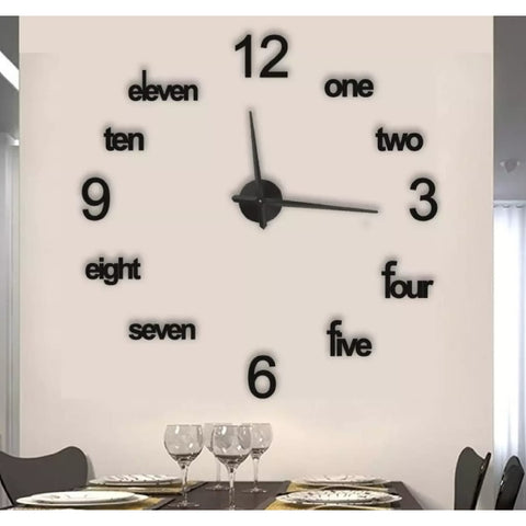 Acrylic Wall Clock 3D Wooden Watch DIY Design Decoration