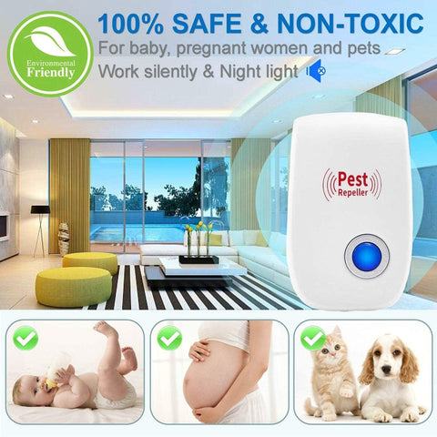 New Pest Reject Ultrasonic Pest Repellent Electronic Plug in Indoor Sonic Repellent