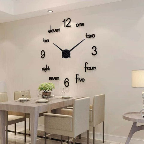 Acrylic Wall Clock 3D Wooden Watch DIY Design Decoration